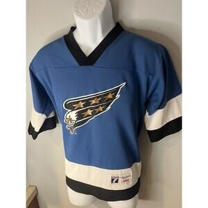 Washington Capitals Jersey Youth Large Blue Vintage Logo 7 NHL Hockey Sportswear